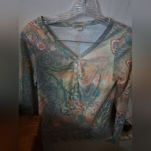 b. friends Colorful Paisley Long Sleeve Tee